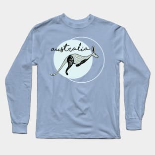 AUSTRALIA KANGAROO | POP ART | HAND DRAWN Long Sleeve T-Shirt